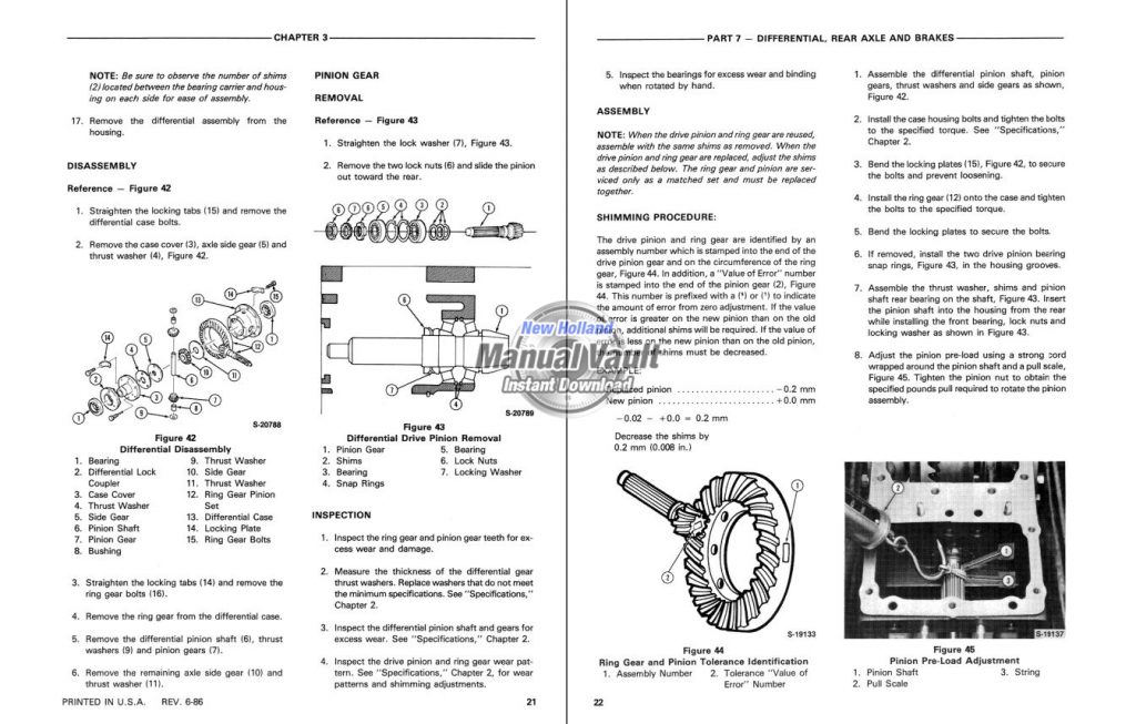 Tractor Repair Manual Sample Page PDF