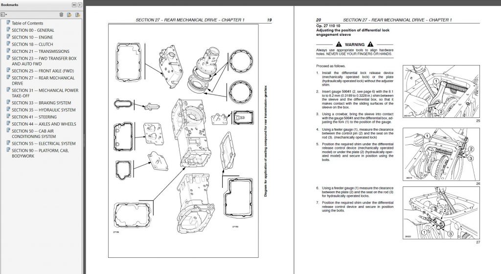 Service Manual PDF Download Example New Holland Tractor